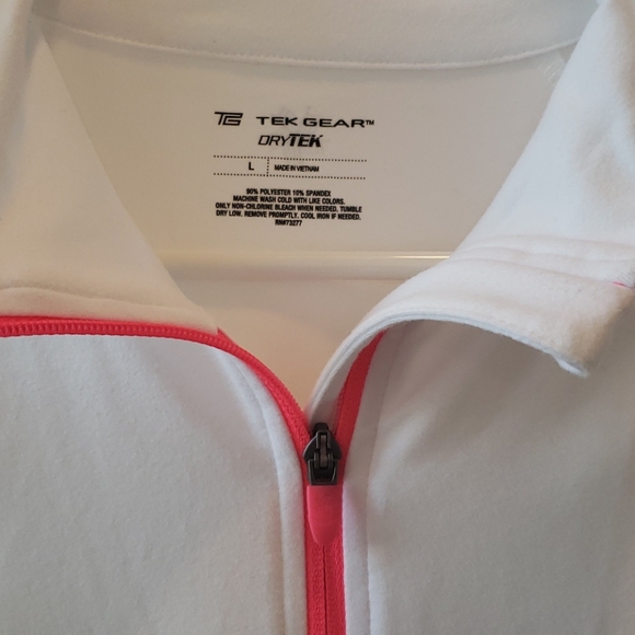 White zip up with pink zipper - Picture 3 of 4